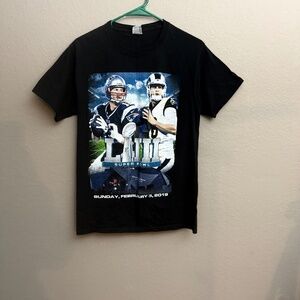 Limited Edition Super bowl 2019 Patriots vs Rams black Brady Goff Player graphic